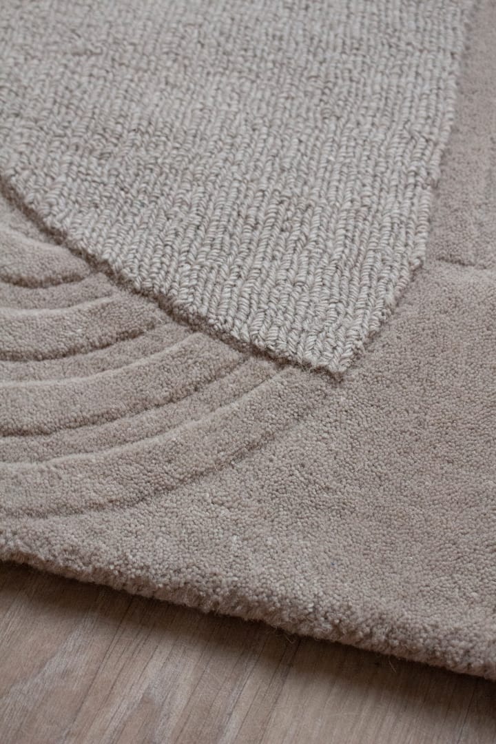 Circular ullmatta 220x350 cm, Light oatmeal Layered