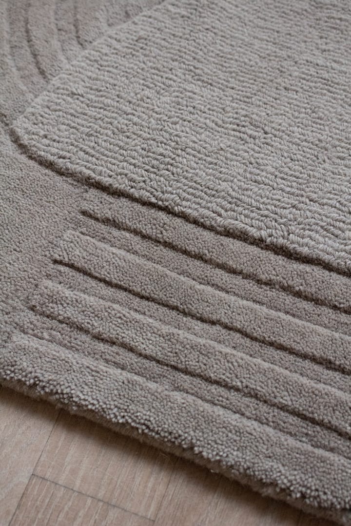 Circular ullmatta 220x350 cm, Light oatmeal Layered