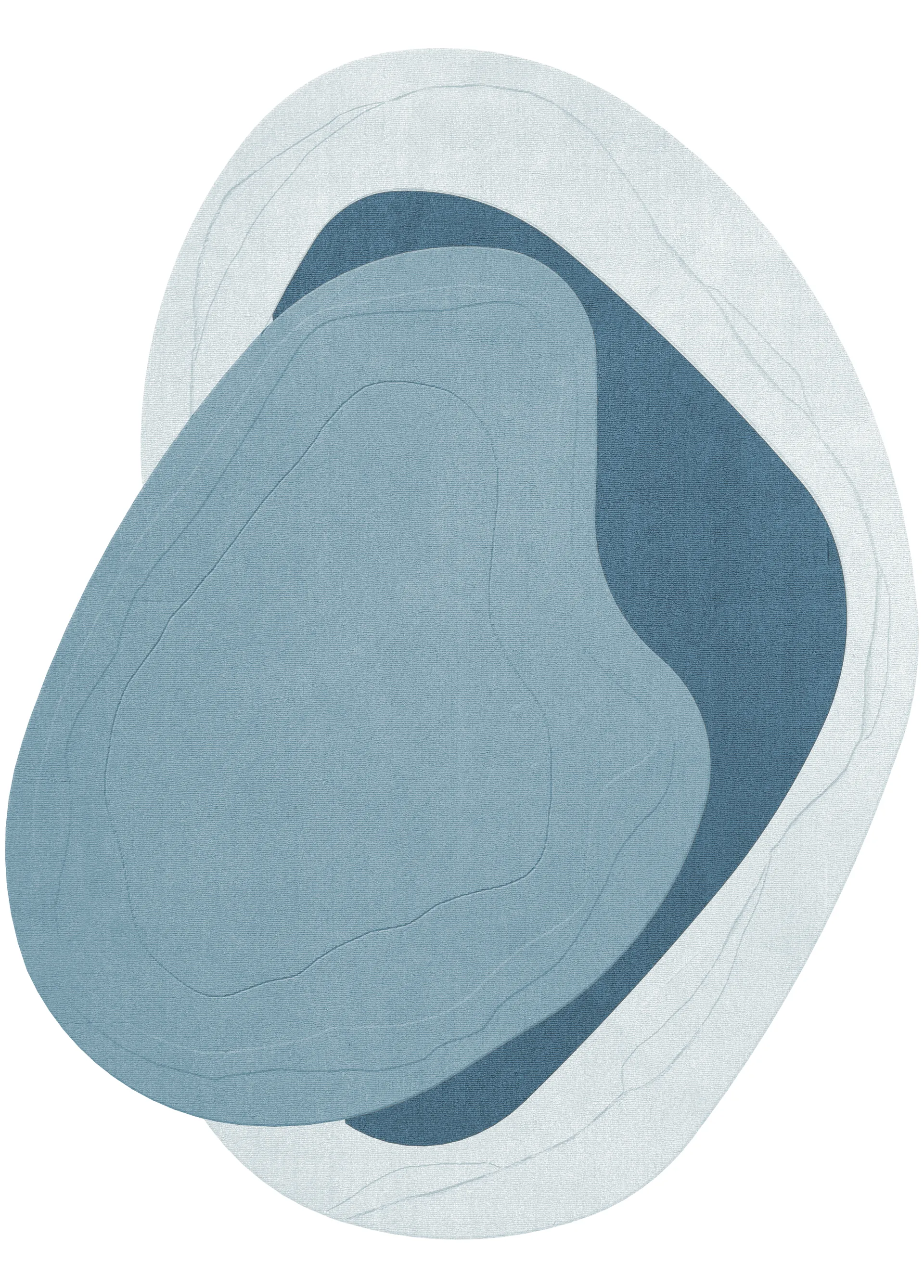 Erik Bratsberg Lozza ullmatta, Teal, 210x270 cm Layered