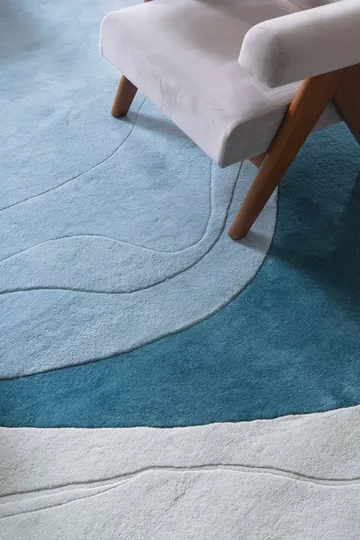 Erik Bratsberg Lozza ullmatta - Teal, 210x270 cm - Layered
