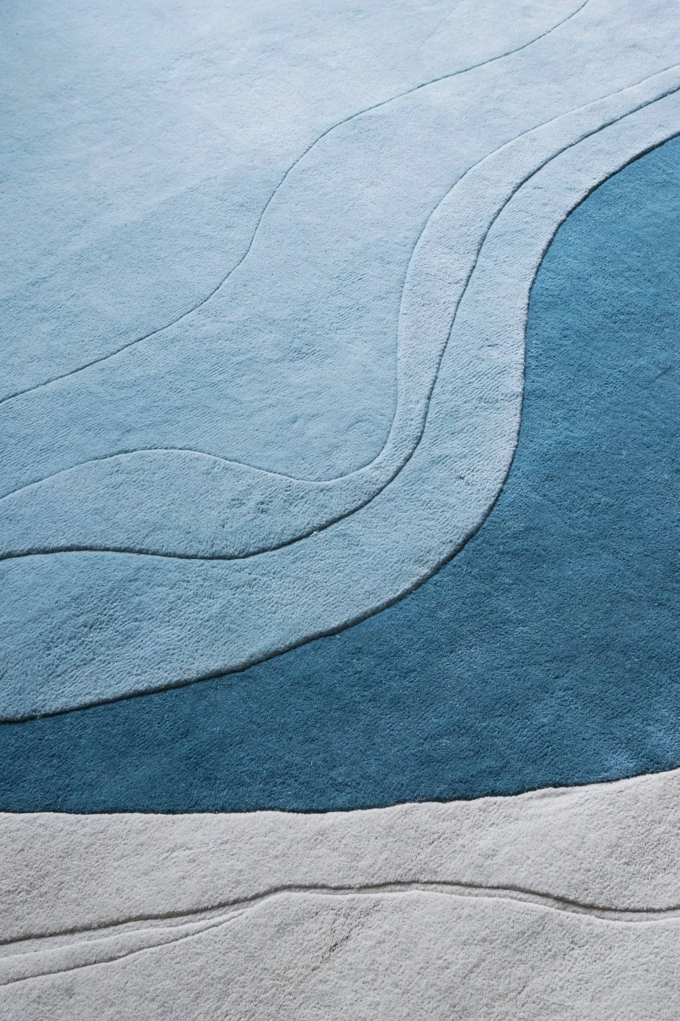 Erik Bratsberg Lozza ullmatta, Teal, 230x300 cm Layered