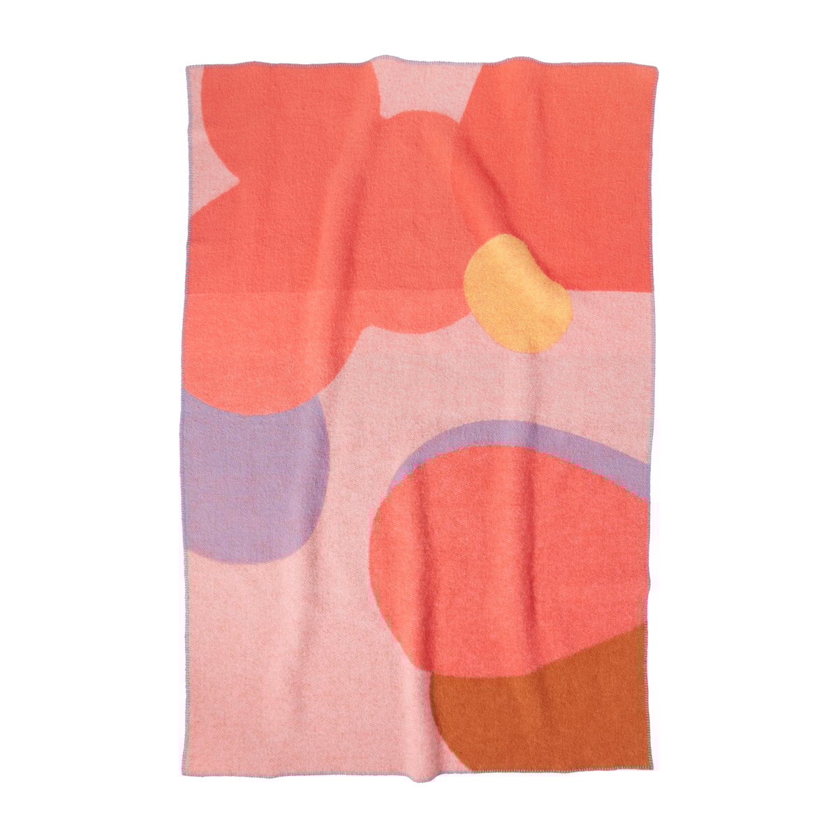 Layered Flower Field ullfilt 130x200 cm Pink | Skandinavisk Design | Ullplädar & Ullfiltar | Multi