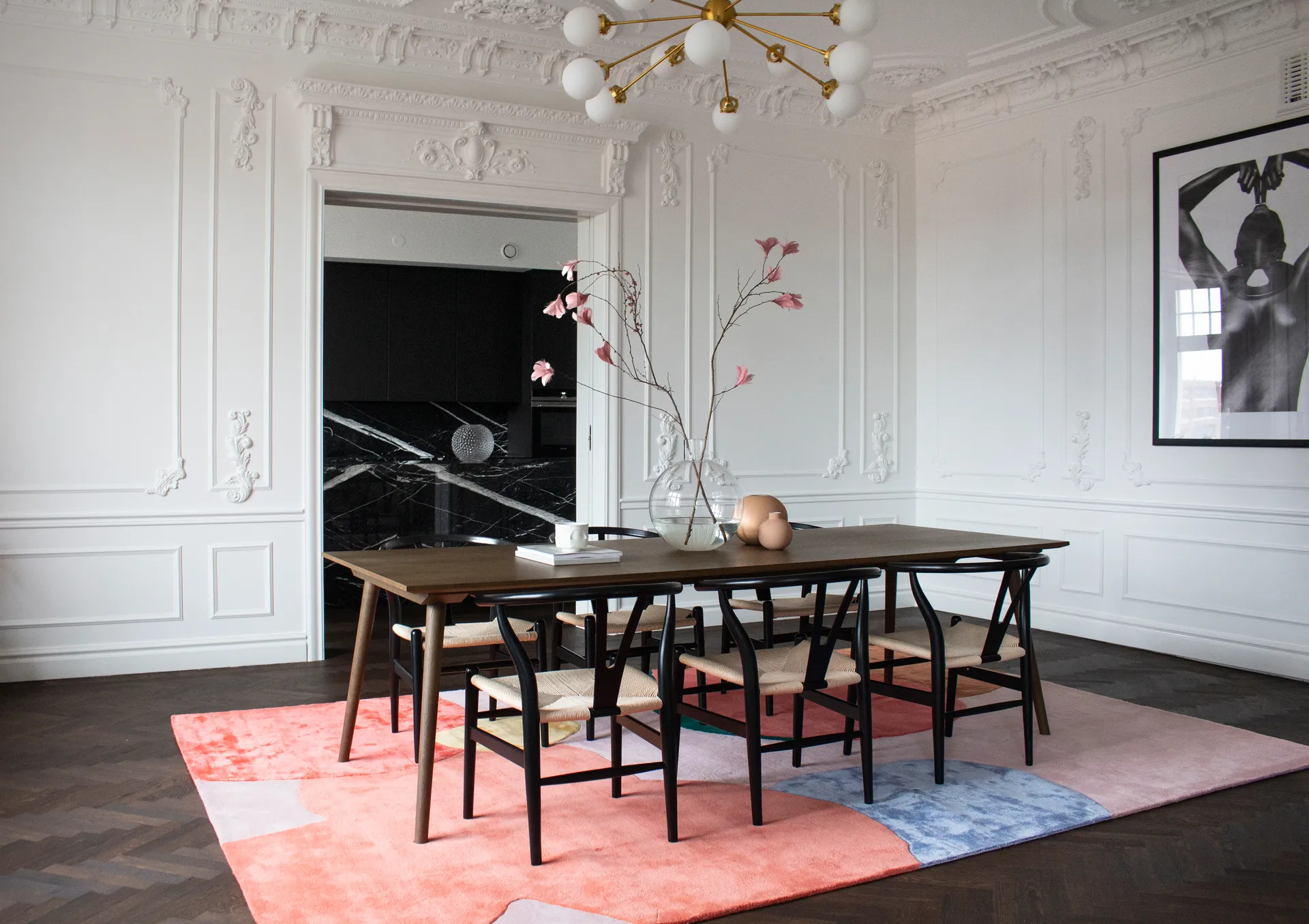 Flower Field ullmatta 180x270 cm, Pink Layered