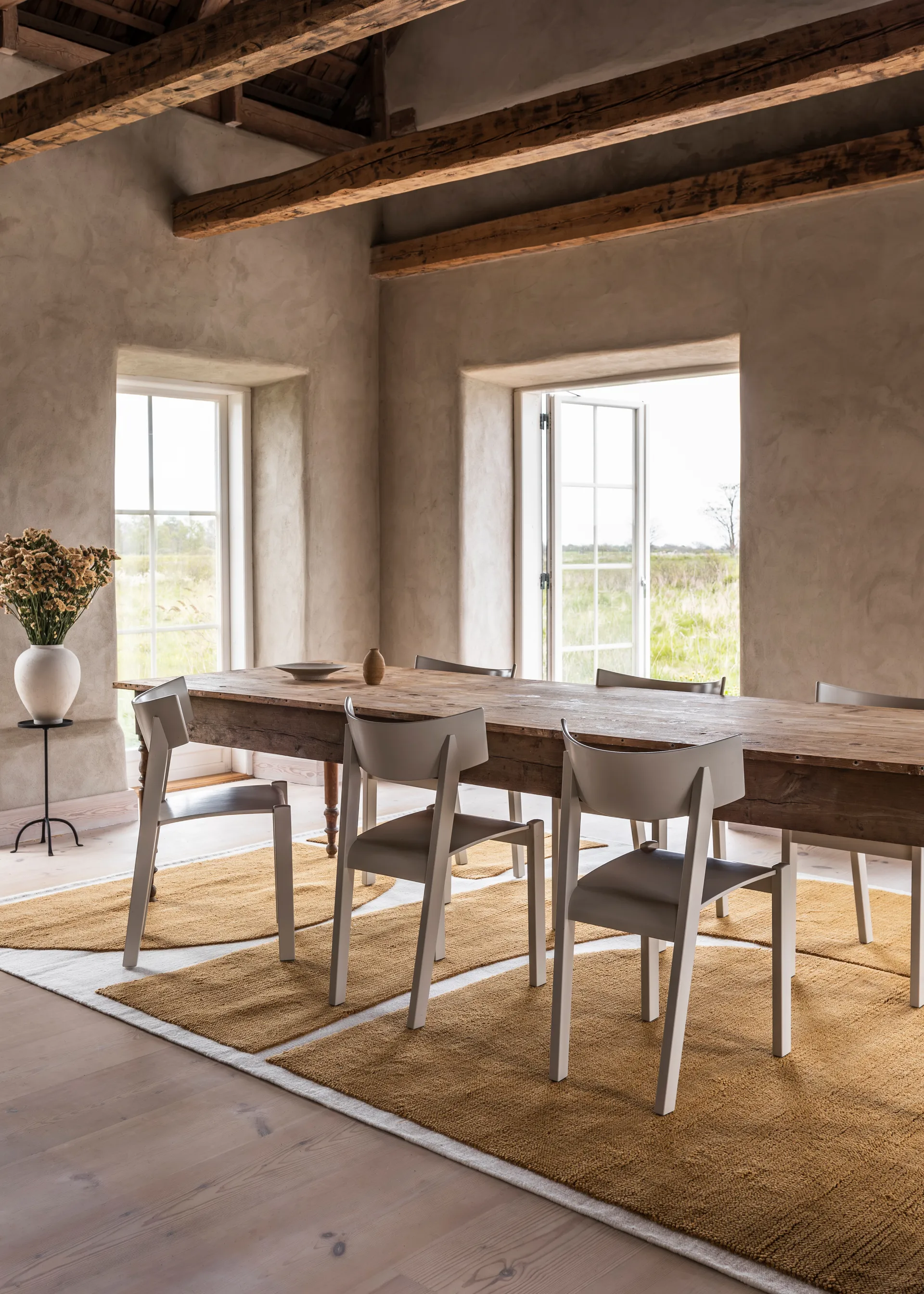 Gotland Rauk ullmatta, Sunflower yellow 300x400 cm Layered