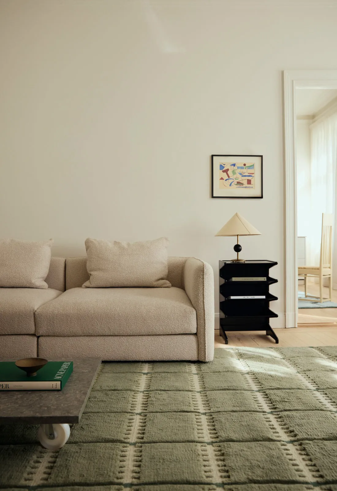 Lilly ullmatta, Green, 180x270 cm Layered