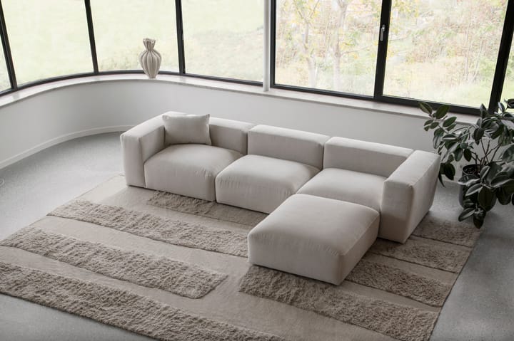 Punja Bricks ullmatta, Sand Melange, 300x400 cm Layered