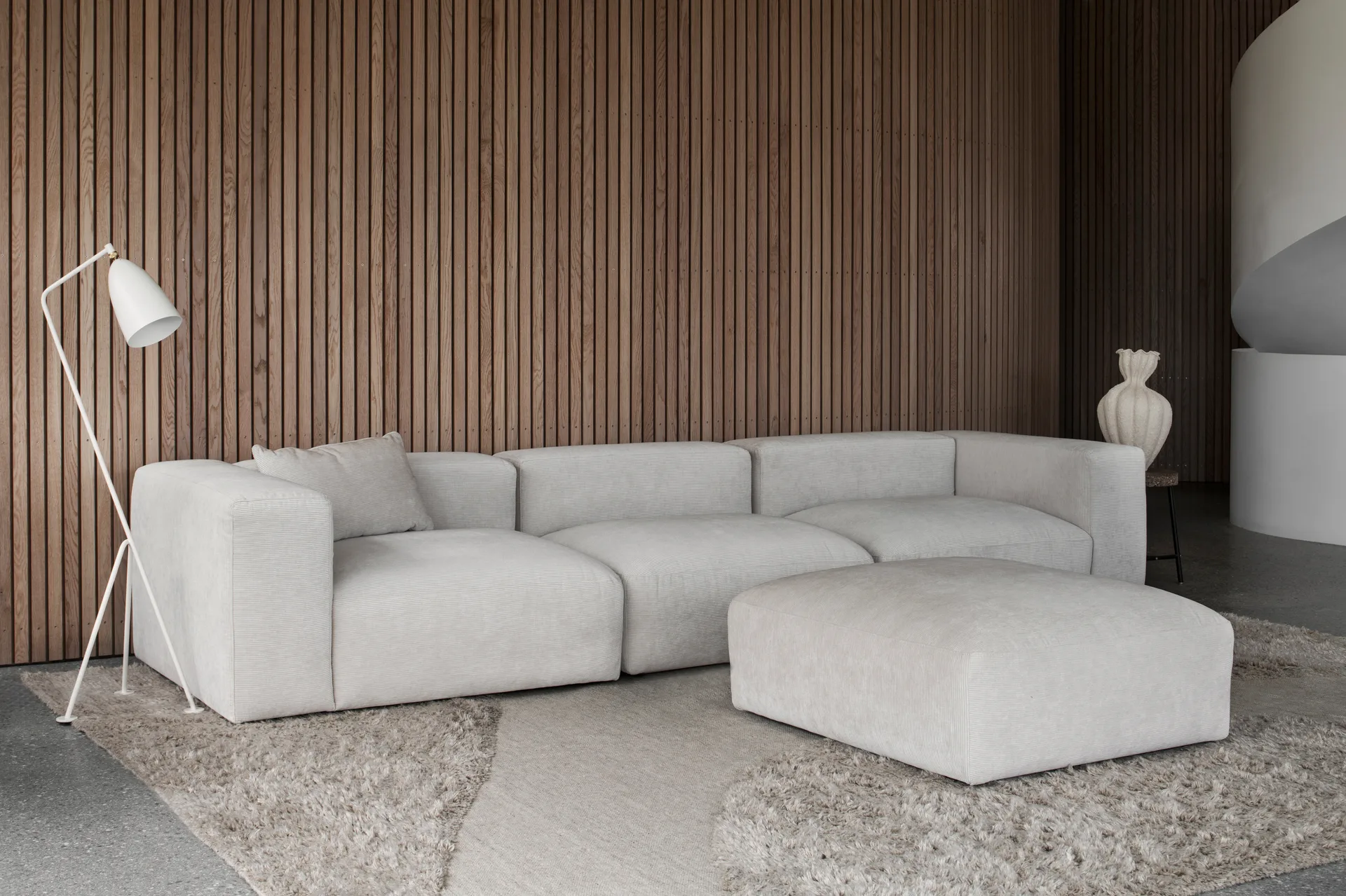 Punja plasma ullmatta 160x230 cm, Sand melange Layered