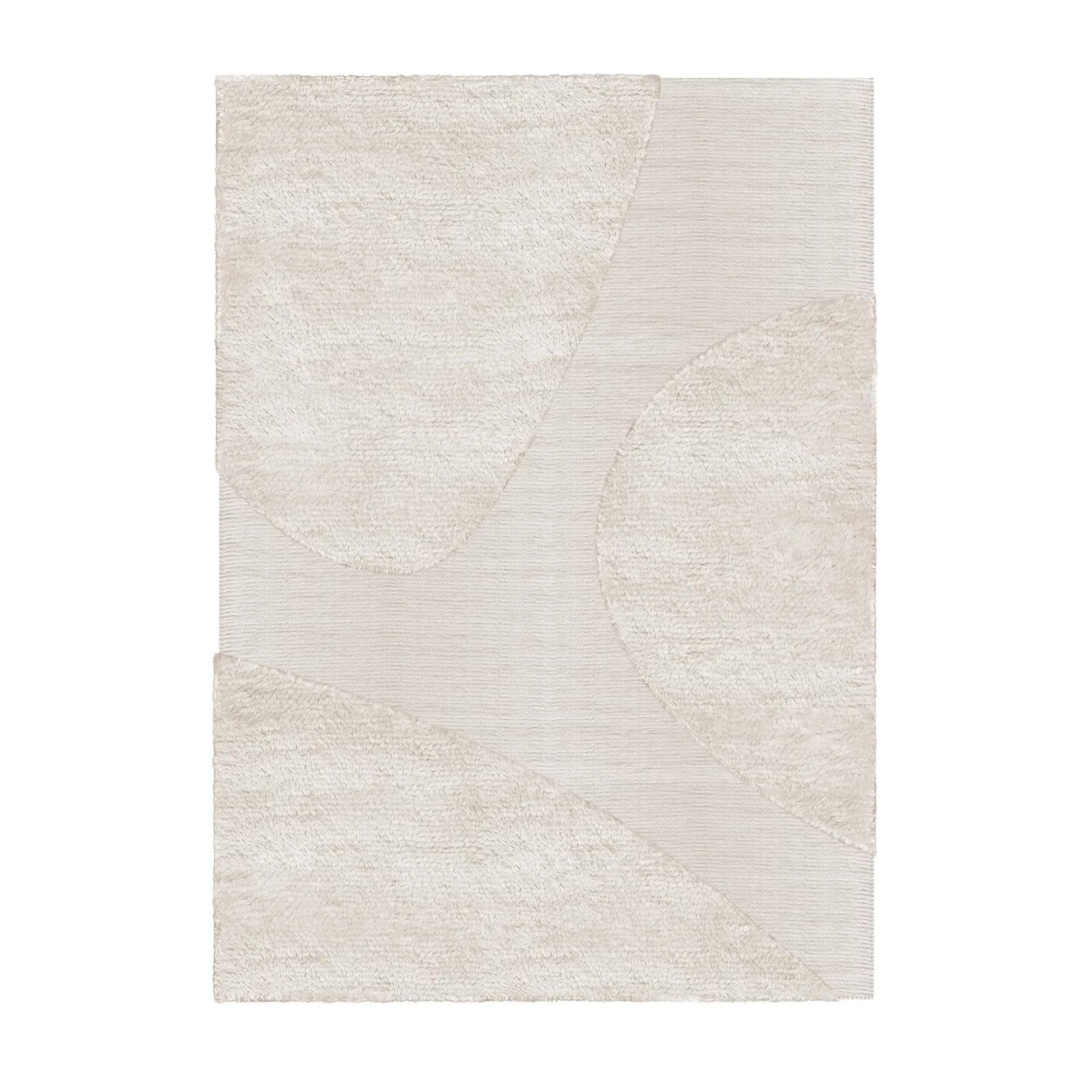 Punja plasma ullmatta 180x270 cm, Off White Layered