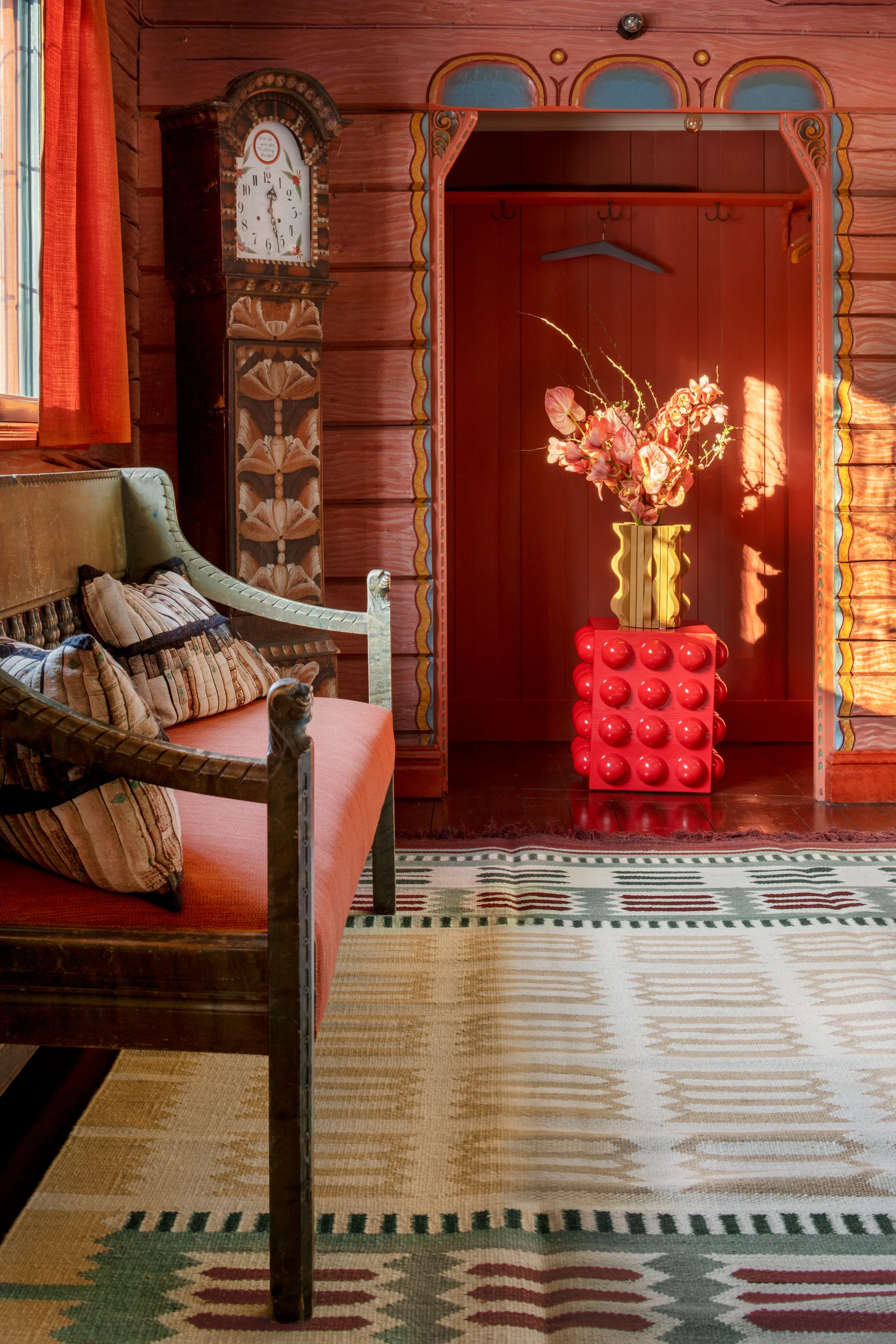 Röllakan Hilma ullmatta, Primrose, 180x270 cm Layered