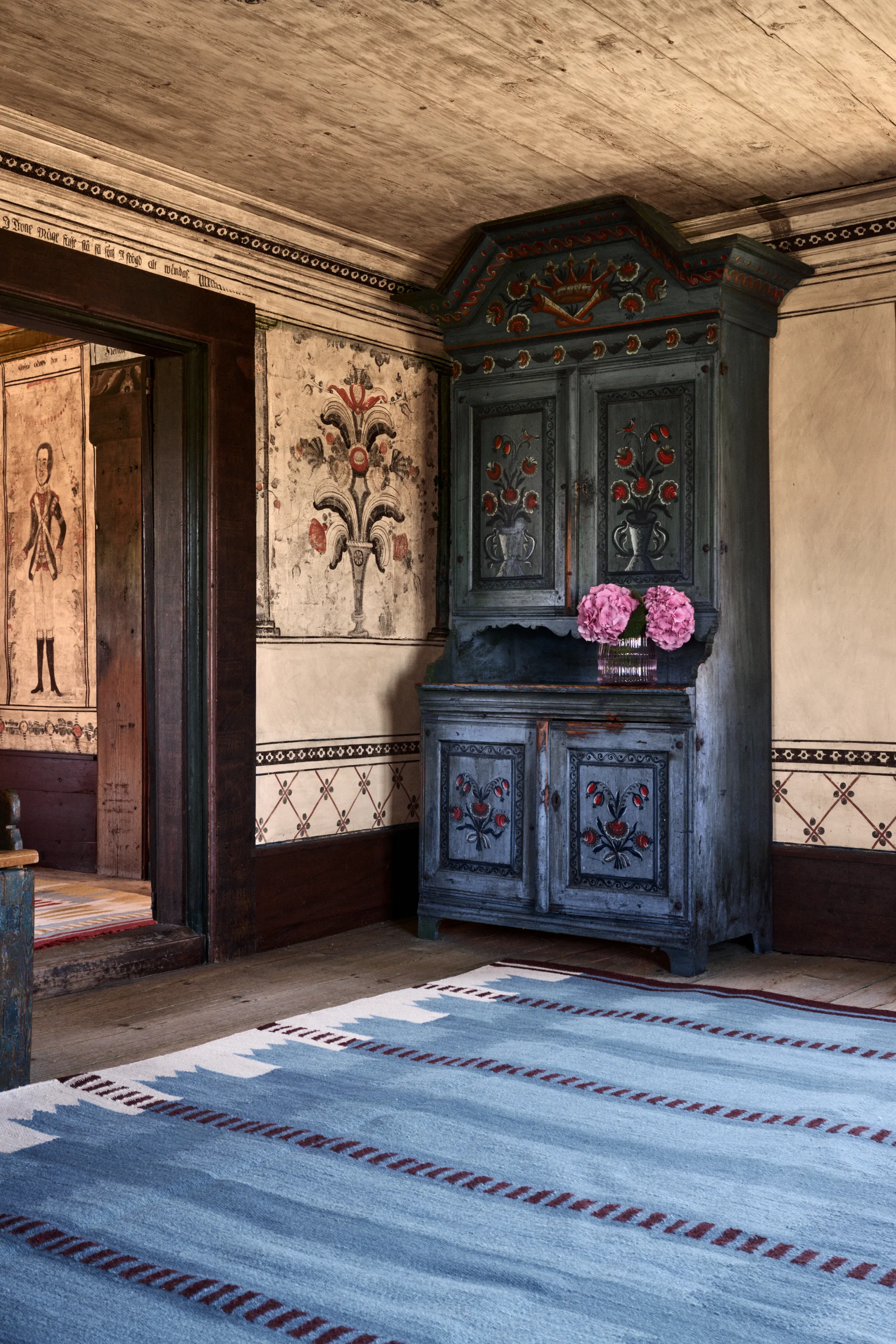 Röllakan Iris ullmatta, Petrol, 200x300 cm Layered