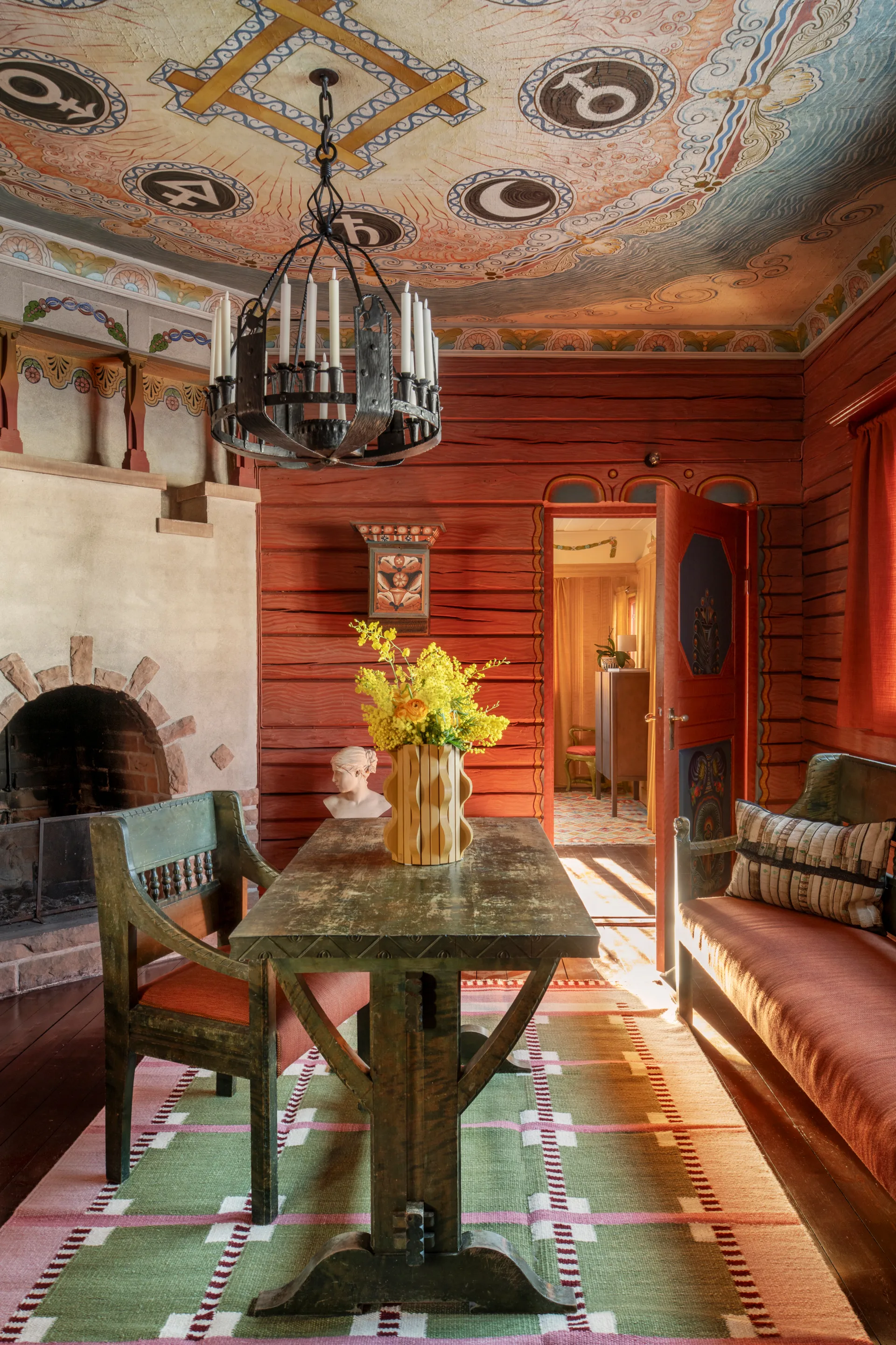 Röllakan Ruth ullmatta, Spring grass, 180x270 cm Layered