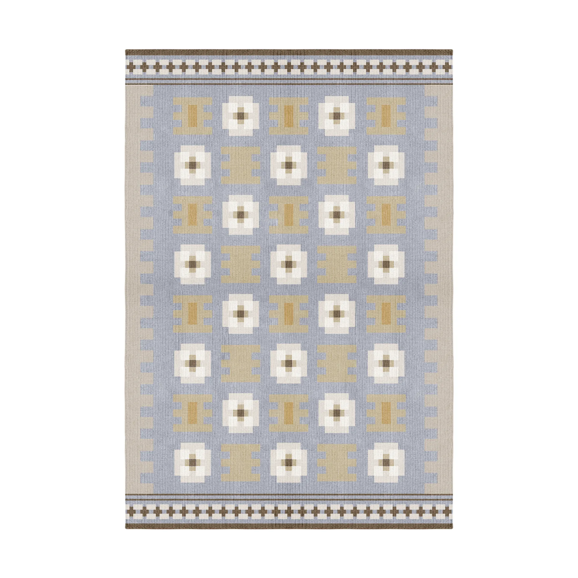 Röllakan Selma ullmatta, Dove, 140x200 cm Layered