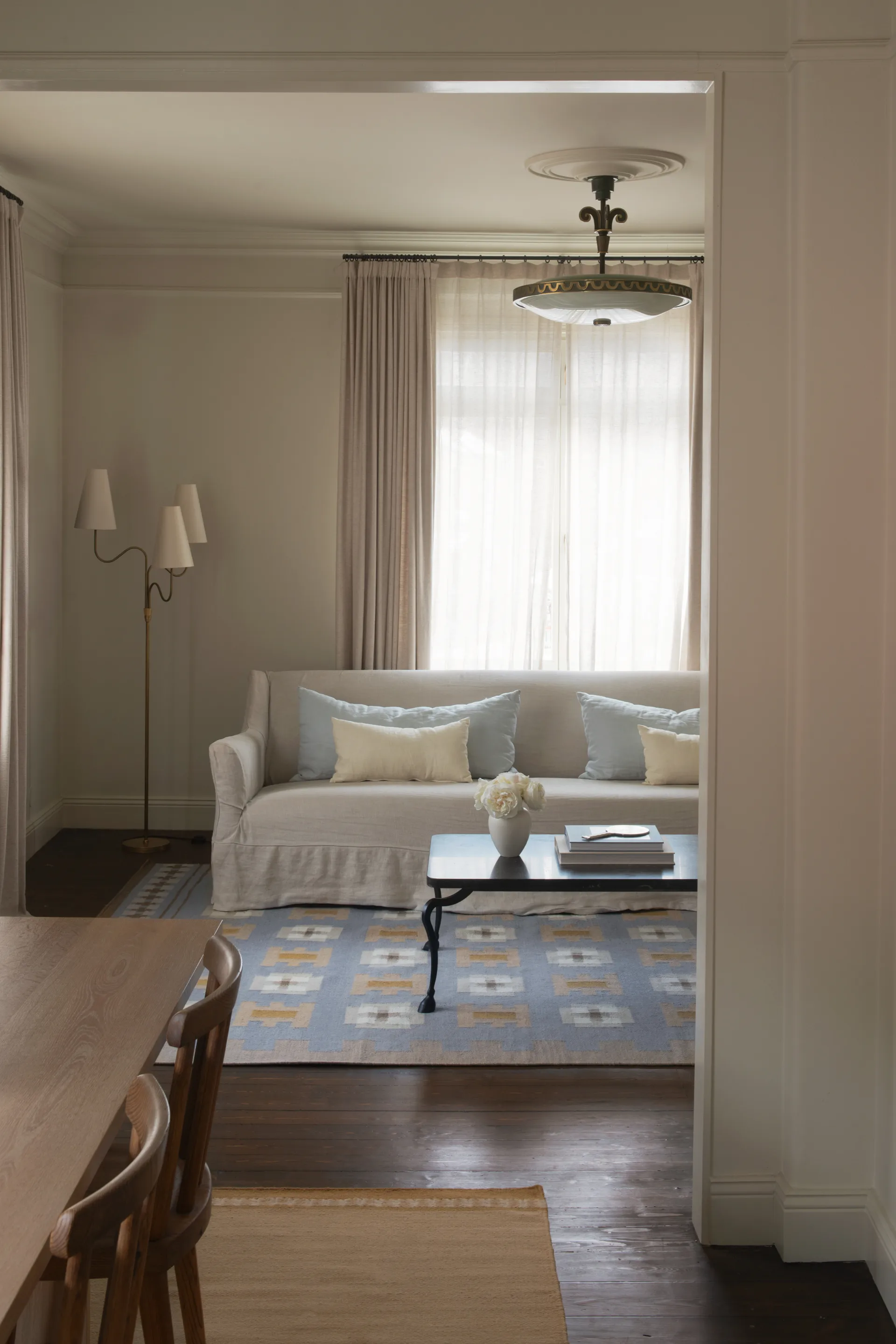 Röllakan Selma ullmatta, Dove, 140x200 cm Layered