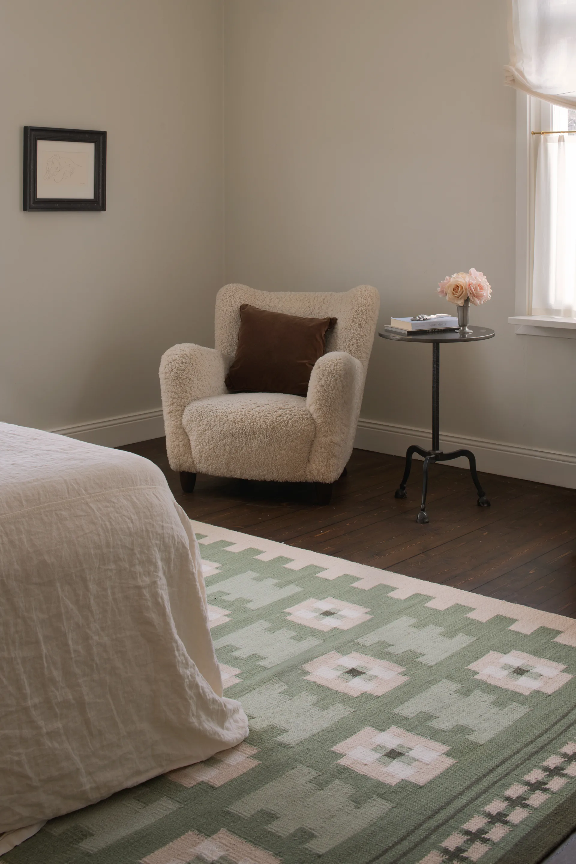 Röllakan Selma ullmatta, Sage, 250x350 cm Layered