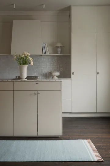 Röllakan Solid ullmatta - Sky blue, 75x240 cm - Layered