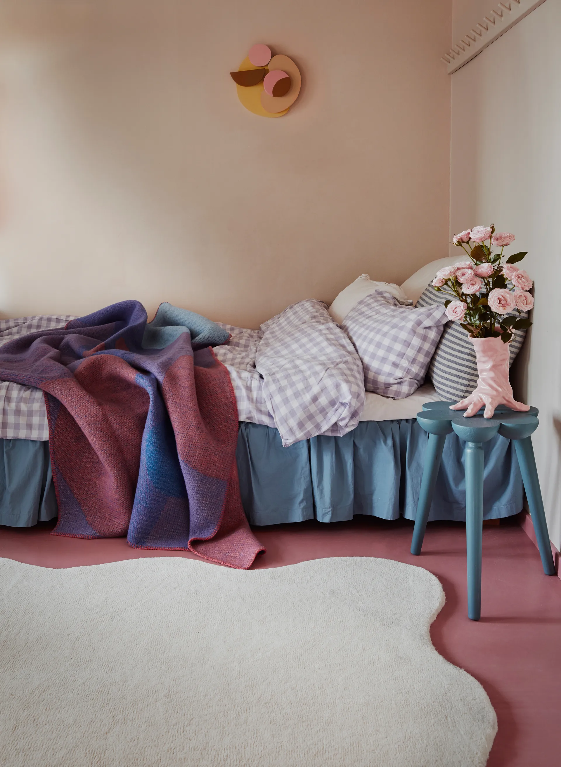 Scallop ullmatta 160x230 cm, Bone white Layered