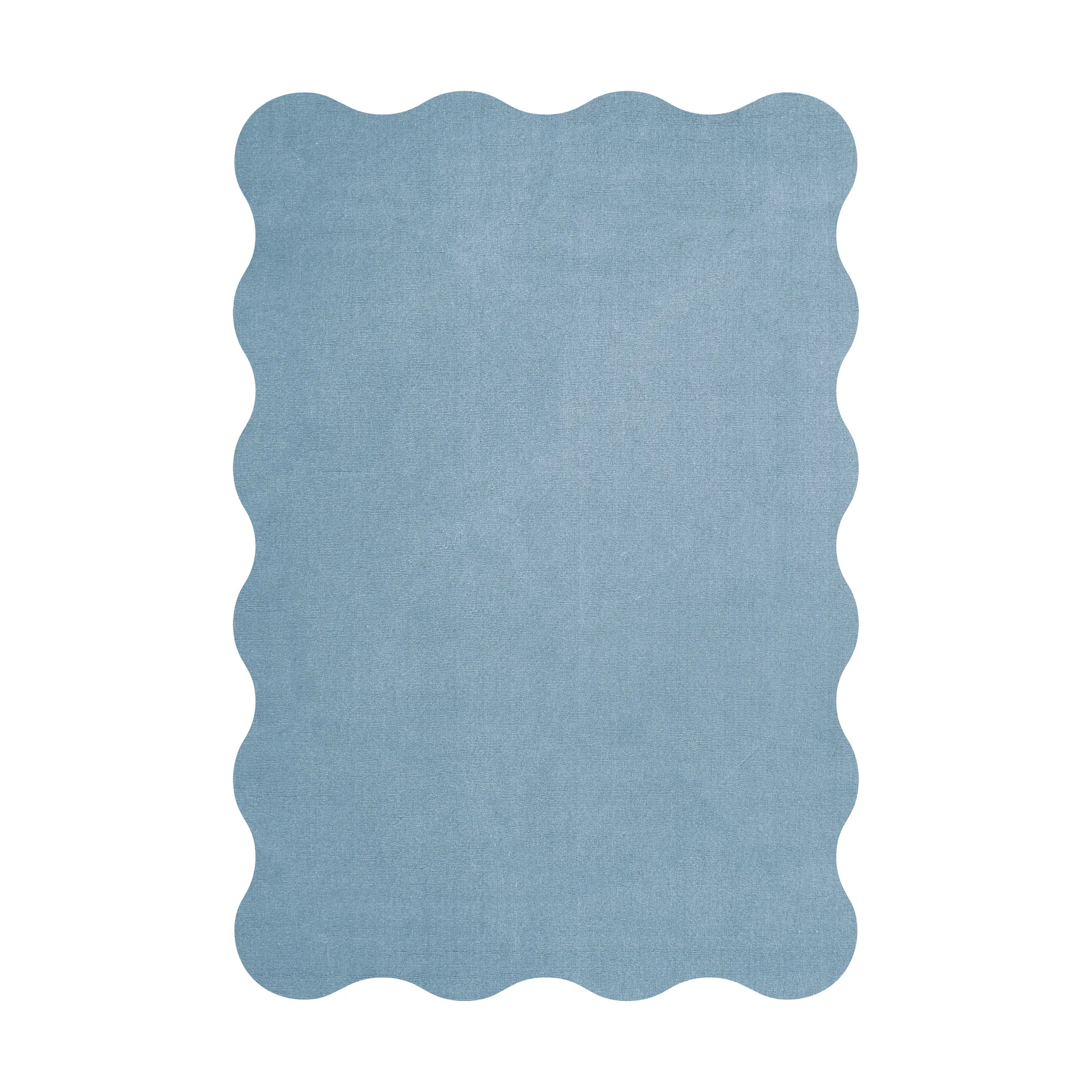 Scallop ullmatta 180x270 cm, Soft blue Layered