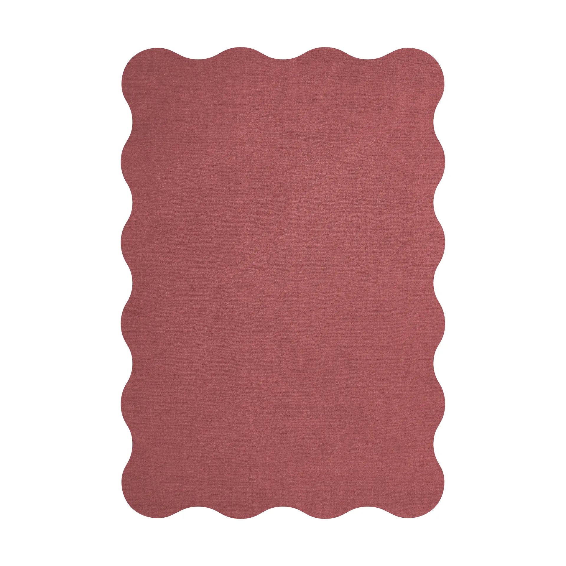 Scallop ullmatta 250x350 cm, Rosewood red Layered