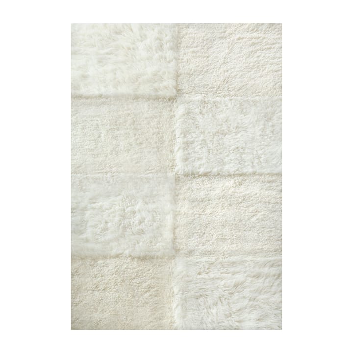 Shaggy Checked ryamatta, Bone White, 180x270 cm Layered