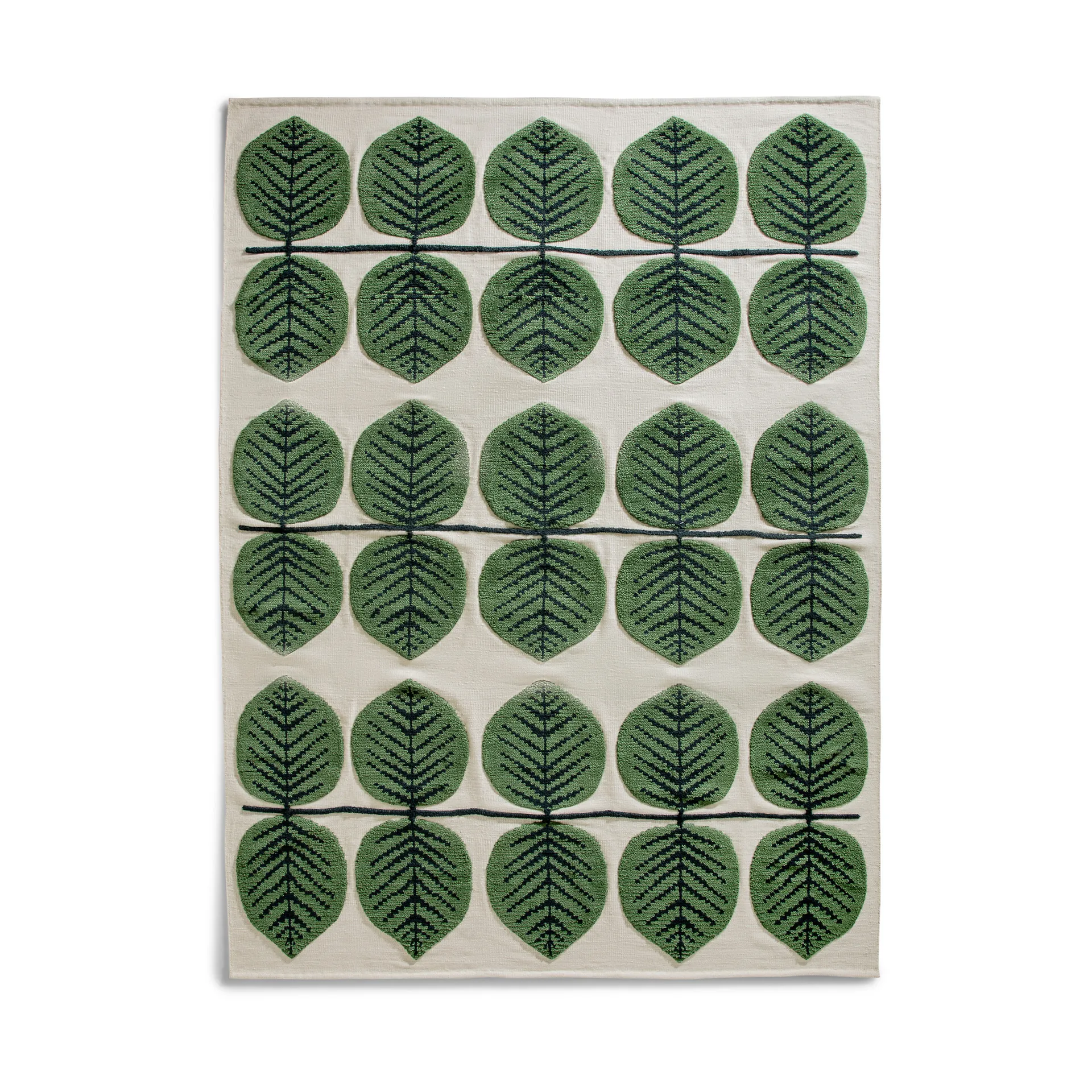 Stig Lindberg Berså ullmatta, Birch Green, 300x400 cm Layered