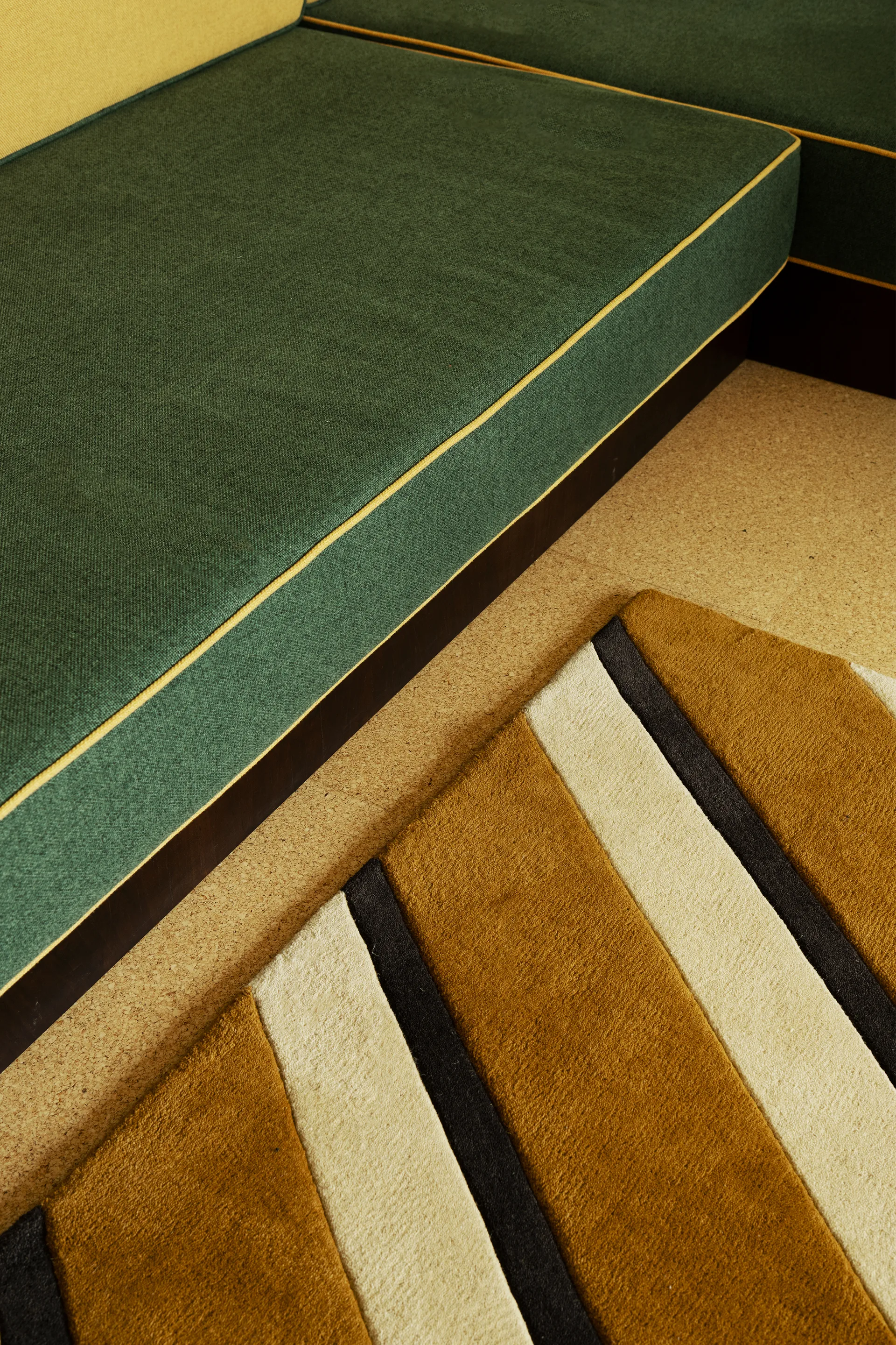 Teklan Diagonal ullmatta, Sand, 250x350 cm Layered
