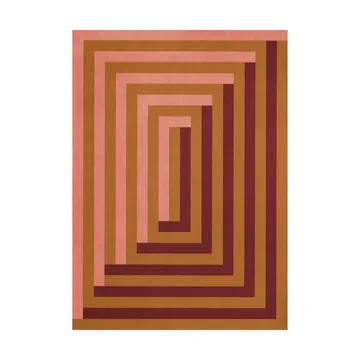 Teklan Labyrinth ullmatta - Coral pink, 300x400 cm - Layered