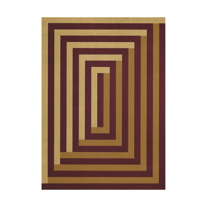 Teklan Labyrinth ullmatta - Mulberry sand, 180x270 cm - Layered