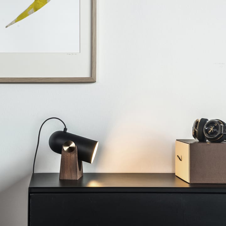 Carronade bordslampa, Svart/valnöt-aluminium/mässing Le Klint