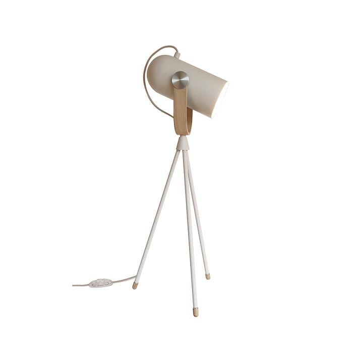 Carronade High bordslampa, sand, aluminium/ek såpa Le Klint