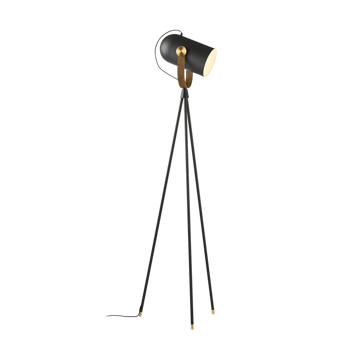 Carronade II golvlampa - Svart-rökt ek - Le Klint