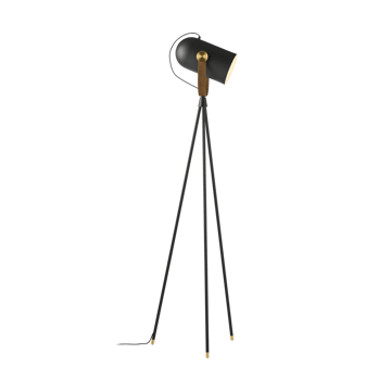 Carronade II golvlampa - Svart-rökt ek - Le Klint