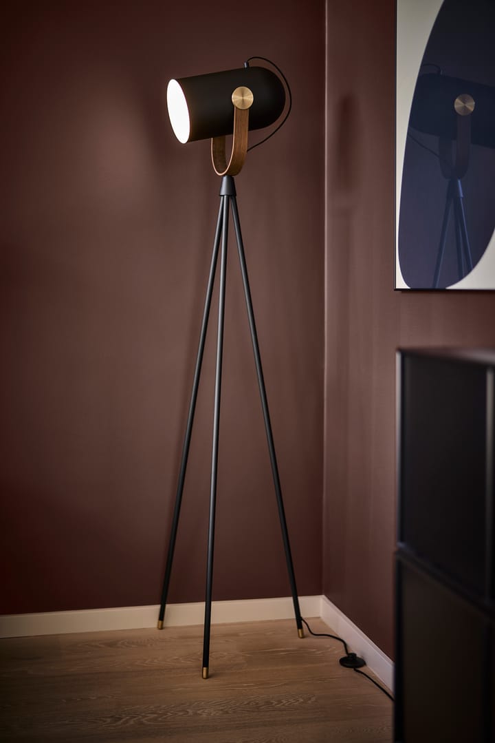 Carronade II golvlampa, Svart-rökt ek Le Klint