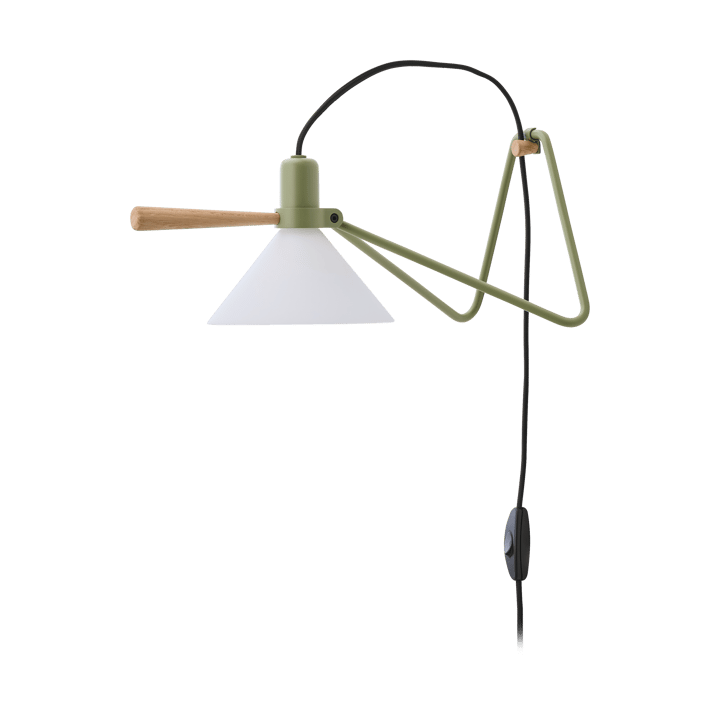 Spot vägg/bordslampa, Olive green-oak Le Klint