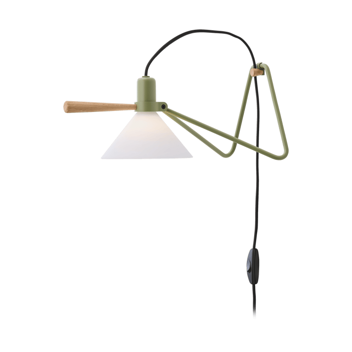 Spot vägg/bordslampa, Olive green-oak Le Klint