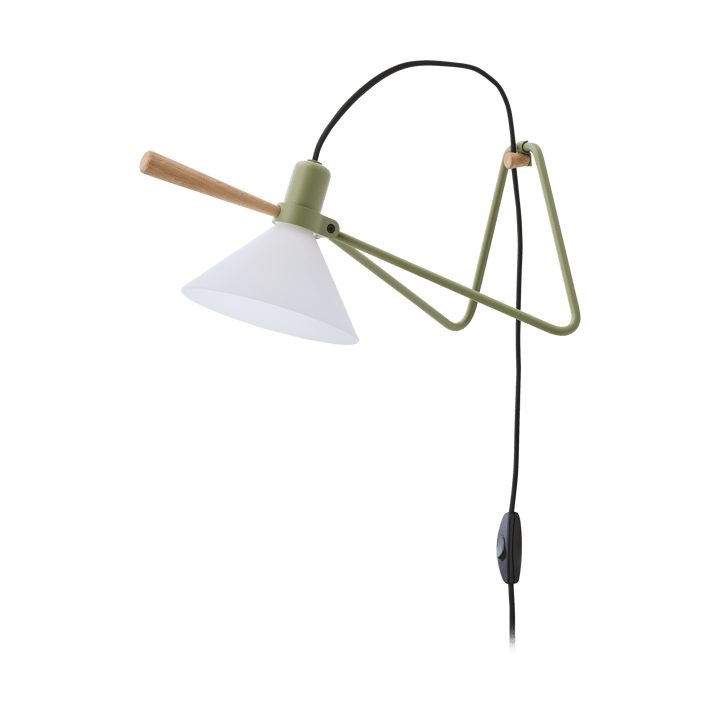 Spot vägg/bordslampa, Olive green-oak Le Klint