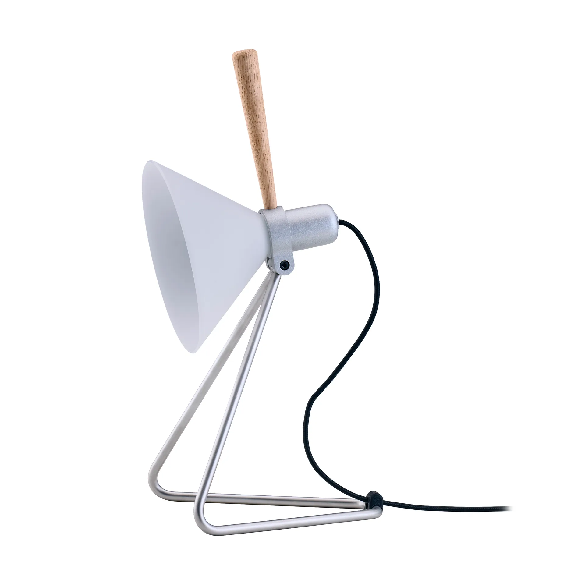 Spot vägg/bordslampa, Steel silver-oak Le Klint