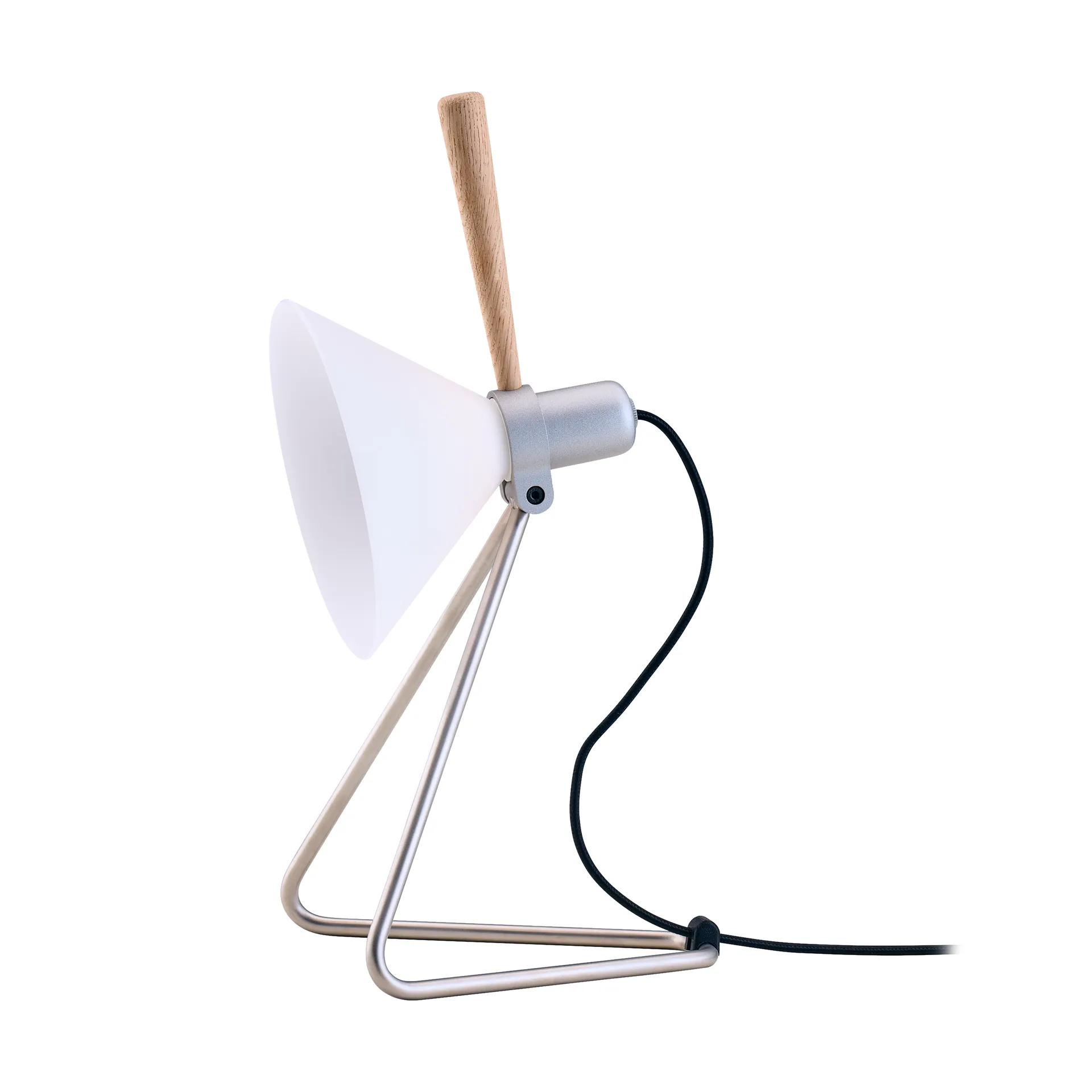 Spot vägg/bordslampa, Steel silver-oak Le Klint