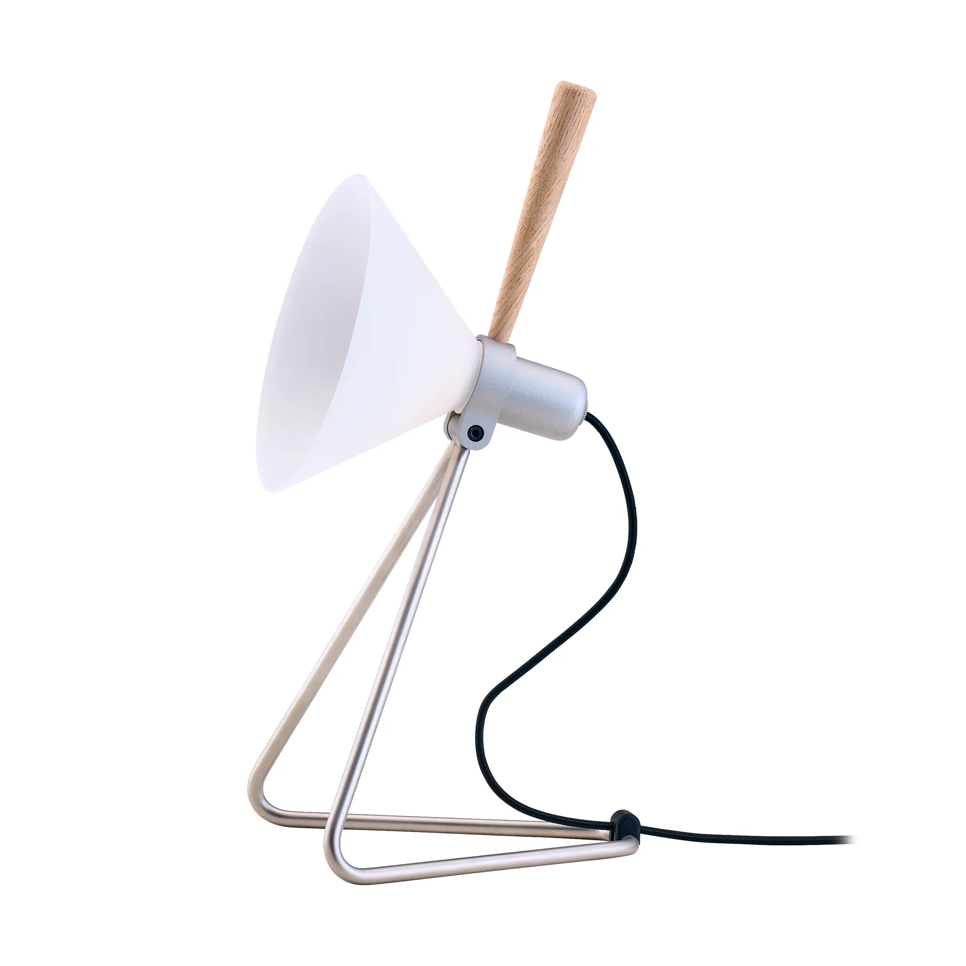 Spot vägg/bordslampa, Steel silver-oak Le Klint