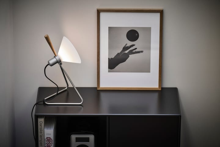 Spot vägg/bordslampa, Steel silver-oak Le Klint