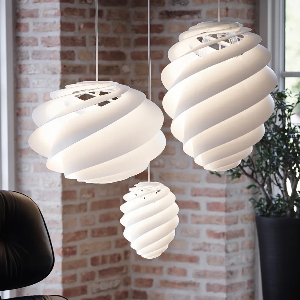 Swirl 3L pendel, vit Le Klint