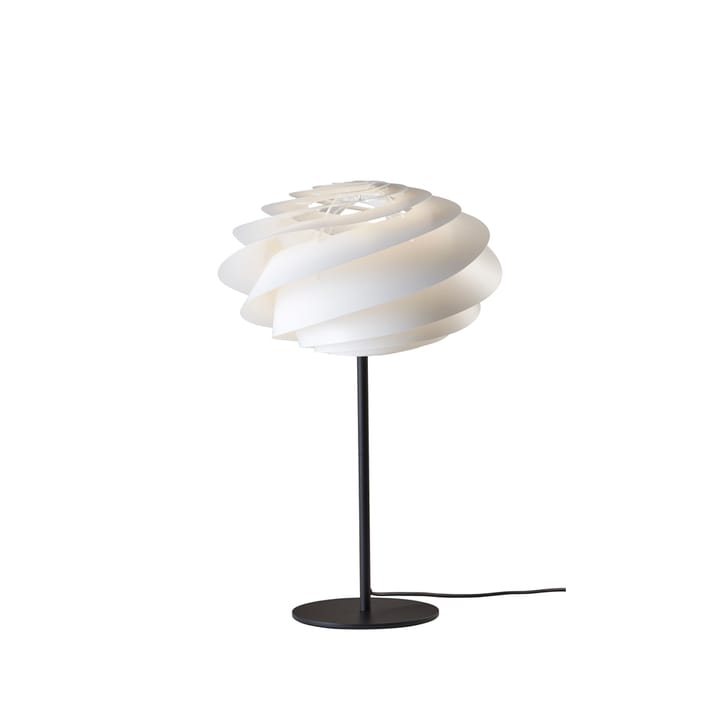 Swirl bordslampa - vit, svart stativ - Le Klint