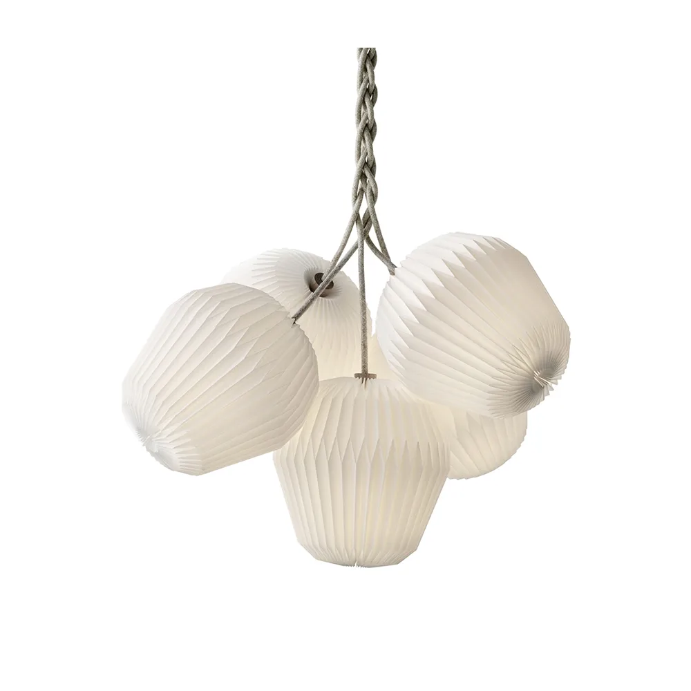 Le Klint The Bouquet 5 ljuskrona vit, large, skärm i plast