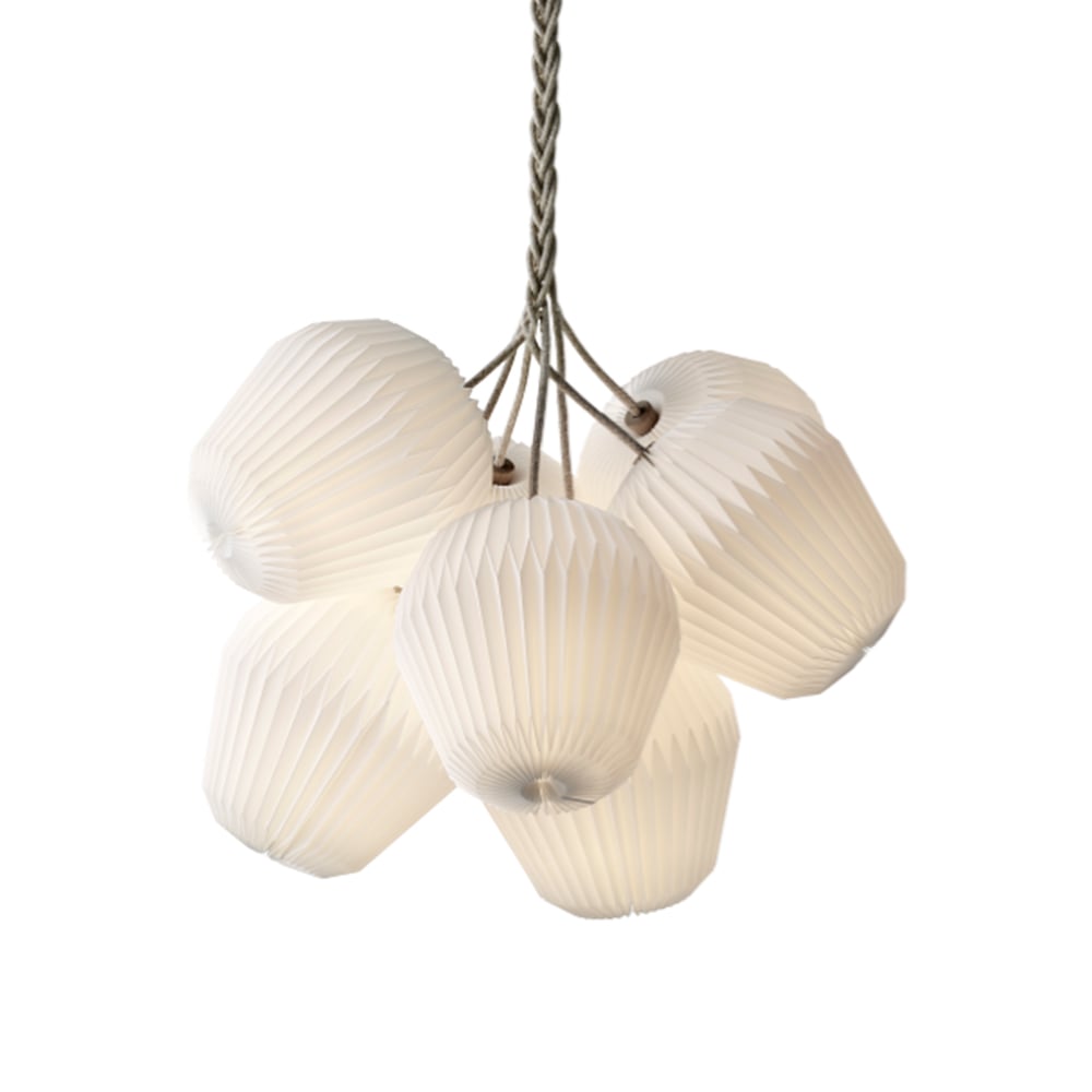 Le Klint The Bouquet 7 ljuskrona vit, large, skärm i plast