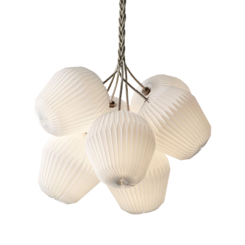 Le Klint The Bouquet 7 ljuskrona vit, xl, skärm i plast