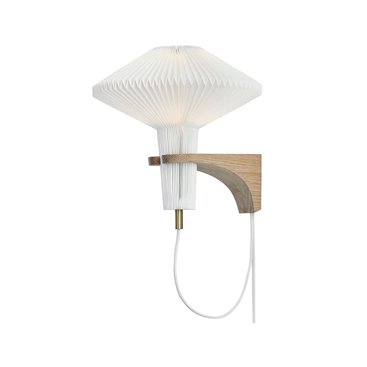 The Mushroom vägglampa - vit, led, väggfäste i ek - Le Klint