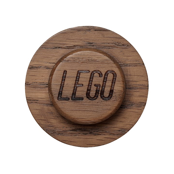 LEGO vägghängare trä set, Mörkbetsad ek Lego
