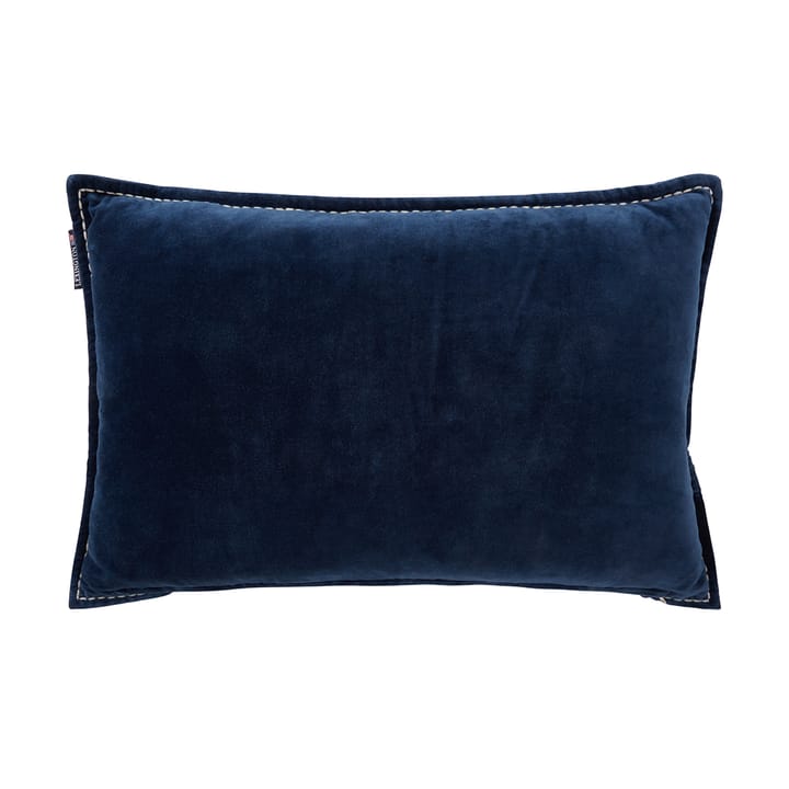 1993 Logo Organic Cotton Velvet kudde 40x60 cm, Denim blue Lexington