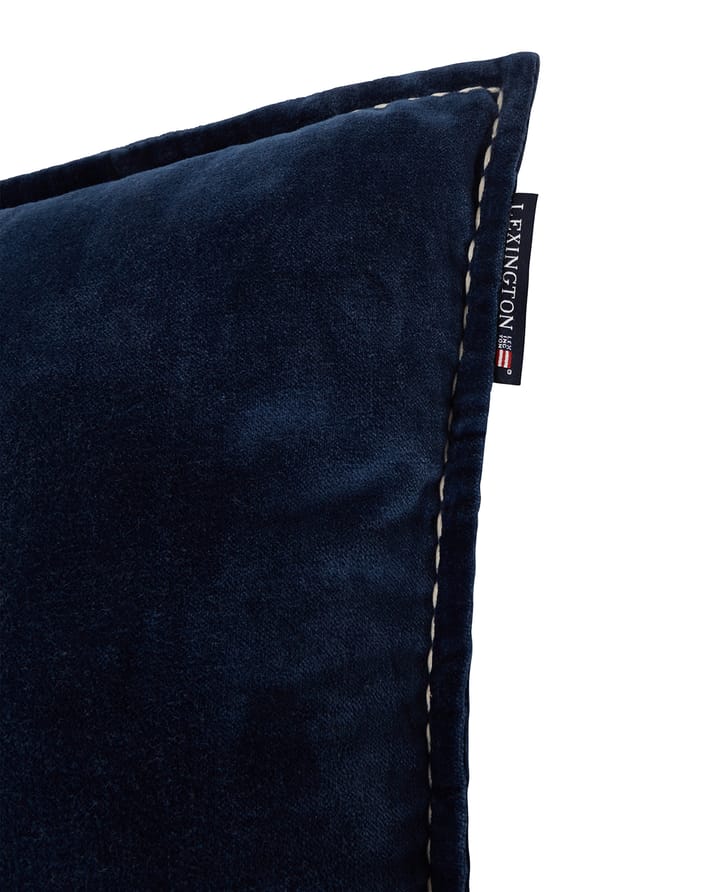 1993 Logo Organic Cotton Velvet kudde 40x60 cm, Denim blue Lexington