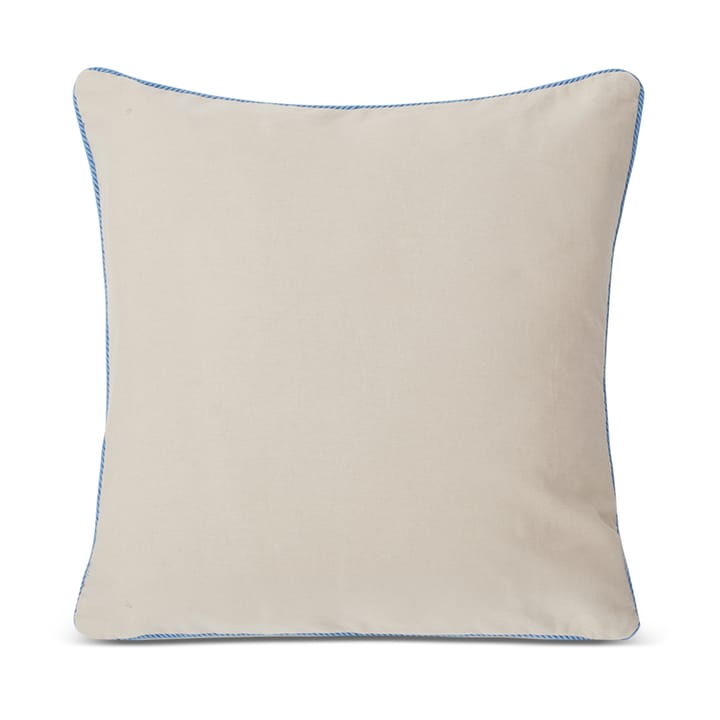 Beach Club Embroidered kuddfodral 50x50 cm, Beige-blå Lexington