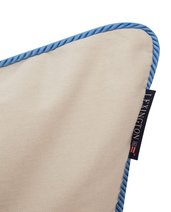 Beach Club Embroidered kuddfodral 50x50 cm, Beige-blå Lexington